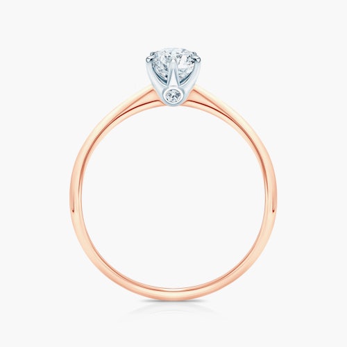 Pierścionek zaręczynowy The Journey: dwukolorowe złoto, diament laboratoryjny